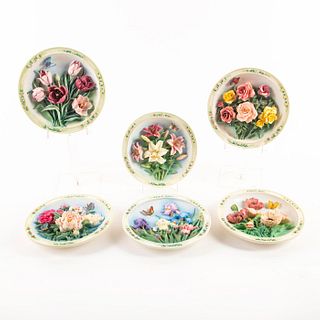 6 Lena Liu's Beautiful Gardens Collectors Decorative Plates