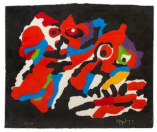 Karel Appel, (Dutch, 1921-2006), Couple in the Night