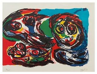 Karel Appel, (Dutch, 1921-2006), Four Heads, 1966