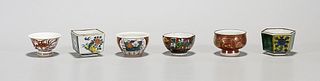 Set of Six Old Japanese Porcelain Tea Cups