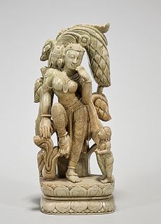 Indian Soapstone Figure of Tara