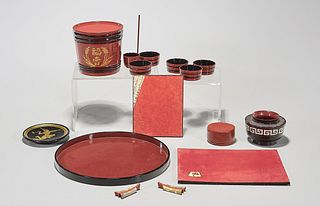 Group of Japanese Lacquered Items