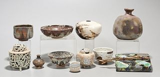 Group of Various Japanese Pottery Pieces