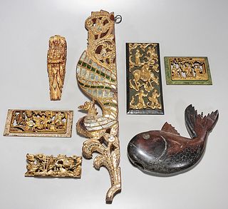 Group of Japanese Wood Carvings