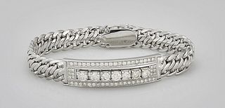 18K White Gold and Diamond Bracelet
