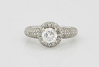 18K White Gold and Diamond Ring