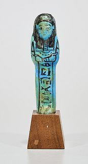 Egyptian Turquoise Ushabti, 21st Dynasty