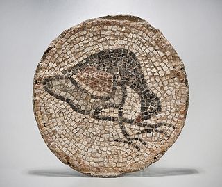 Large Roman-Byzantine Circular Mosaic 
