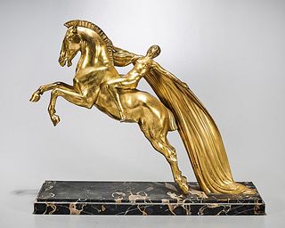 Gilt Bronze Art Deco Sculpture by Charles