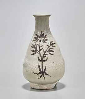 Heavy Korean Glazed Ceramic Vase