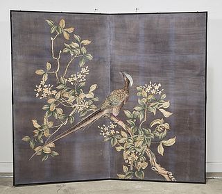 Chinese Two Panel Paper Screen