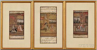 Three Miniature Painting and Calligraphy Folios