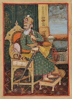 Miniature Portrait of a Mughal Emperor