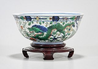 Antique Chinese Enameled Porcelain Bowl