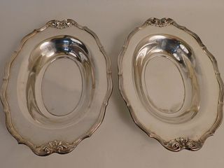 PAIR WHITING STERLING SERVING BOWLS