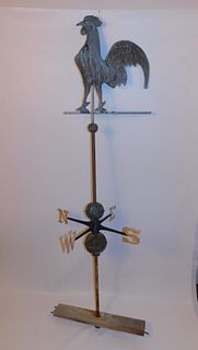 OLD COPPER ROOSTER WEATHERVANE 