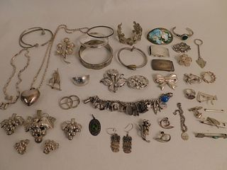 LOT OF STERLING SILVER JEWELRY 