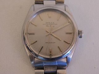 ROLEX STAINLESS AIR KING 5500 WATCH 