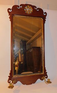 18TH C. AMERICAN CHIPPENDALE MIRROR 