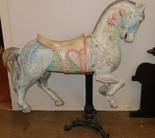 OLD WOOD CAROUSEL HORSE 