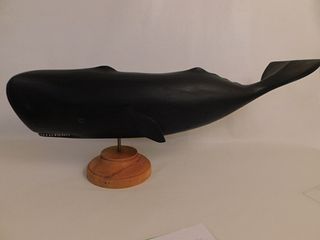 A. OTTISON CARVED NANTUCKET WHALE
