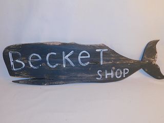 WOOD WHALE SHOP SIGN FROM ALBERT OTTISON