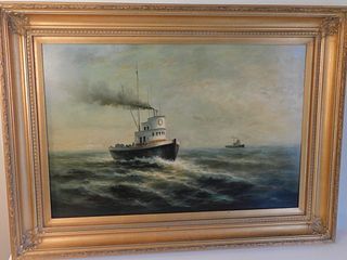 C. TOWNSEND PAINTING OF TUGBOATS
