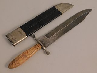 ANTIQUE BOWIE KNIFE - MARKS & REES 