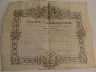 NAPOLEON III SIGNED ORDER 1867