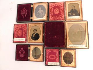 6 AMBROTYPES SMITH & CLEVELAND FAMILIES
