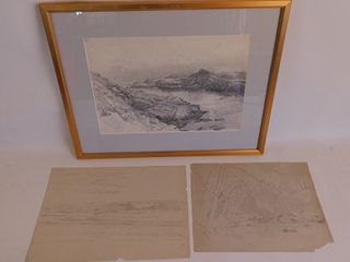 3 DRAWINGS BY WT RICHARDS 