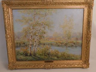 G. STERLING OIL PAINTING OF POND