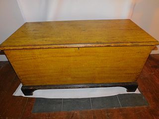 1780 MUSTARD PAINTED BLANKET CHEST 