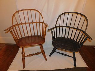 2 ANTIQUE CHAIRS - ARMCHAIR & POTTY CHAIR