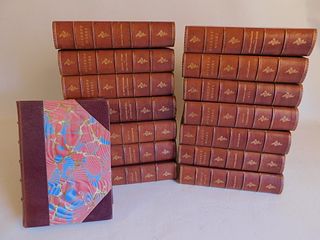 15 VOLS. DICKENS WORKS - LEATHER BOUND 