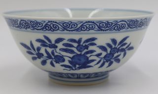 Chinese Blue and White Bowl with Dragons and