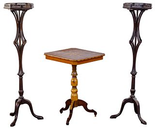 Stella Variata Italian Chess Table and Cowan Chicago Fern Stands