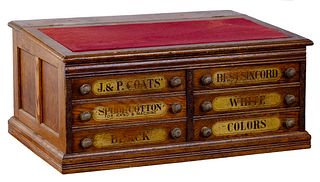 J. & P. Coats Spool Cabinet