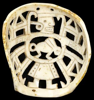 Mayan Style Carved Shell