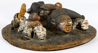 Yoruba Carved Divination Lid