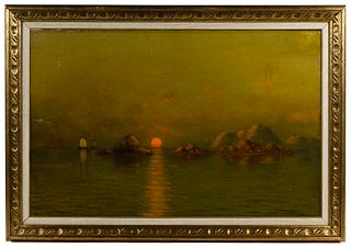 John Olsen Hammerstad (Norwegian, 1842-1925) Oil on Canvas Laid on Panel