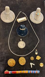 Grouping of Jewelry and Military Devices