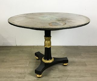 Gilt Round Regency Style Table