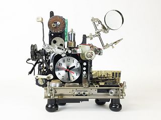 Modern Found Objects Clock