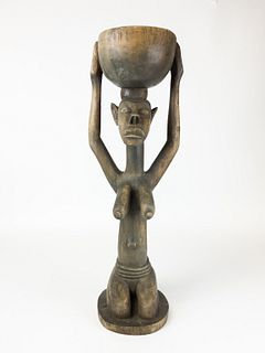African Wood Carving of a Woman