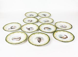 Set of 11 Royal Vienna Porcelain Fish Plates
