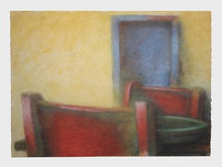 Zev Robinson, Red Chair, Blue Door