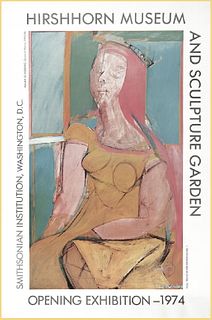 Willem de Kooning, Opening Exhibition Poster, Hirschhorn Museum & Sculpture Garden