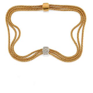 Pomellato - A 18K two-color gold and diamond necklace, Pomellato