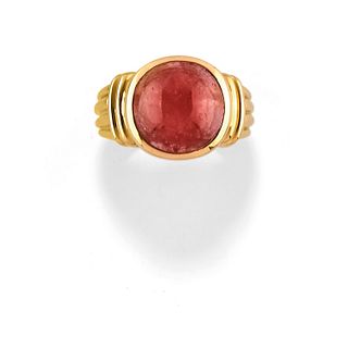 A 18K yellow gold and tourmaline ring